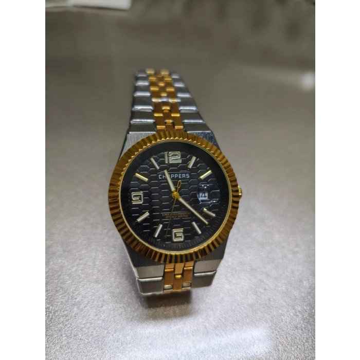 ANALOG Quartz Makina METAL ERKEK KOL SAATİ SİYAH KADRAN SU GEÇİRMEZ