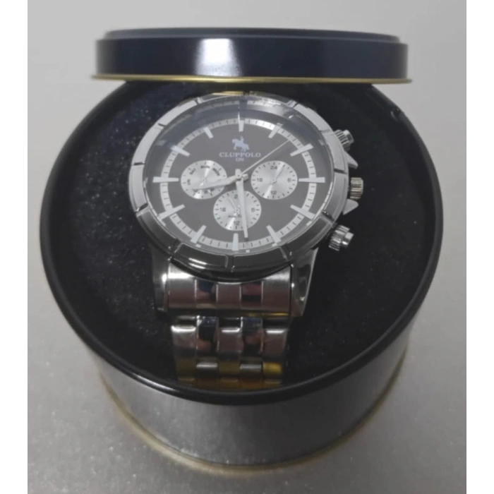 Erkek Saat Çelik Kordon Kronograf Tasarım Quartz Kol Saati