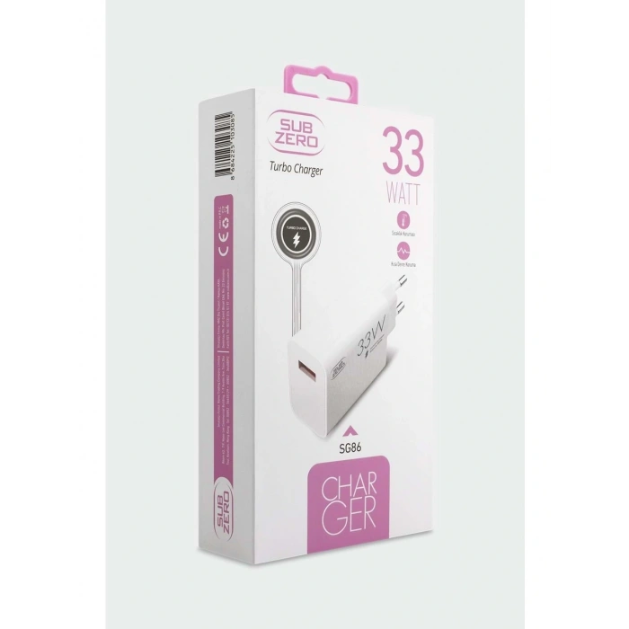 zero SG86 33W Turbo Fast Şarj Başlığı | Pd & Qc Destekli Hızlı Şarj Adaptörü