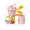 Fruvia BLFRV-001 Taşınabilir Şarjlı Mini Blender – 350 ml Termos Tasarım, Type-C, 6 Bıçak