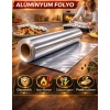 Alüminyum Folyo Gıdaya Uygun – 30 cm Genişlik 50 cm uzunluk Rulo Mutfak Folyo, Gıda Saklama & Pişirme Folyo