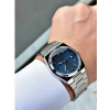Gümüş Çelik Kordon Erkek Kol Saati Takvimli Lacivert Kadran Özel Kutulu