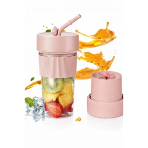Fruvia BLFRV-001 Taşınabilir Şarjlı Mini Blender – 350 ml Termos Tasarım, Type-C, 6 Bıçak