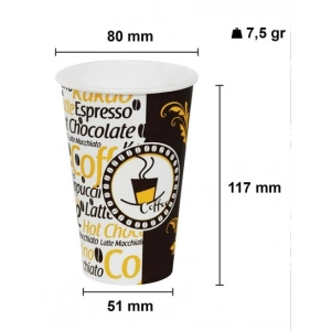 Yüksek Kalite Karton Bardak 12 OZ BÜYÜK KARTON BARDAK VE KAPAK MEYVE SUYU 4 paket 100 adet