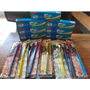 3LÜ ETKİ DİŞ MACUNU 7 ADET 50MM NATURAL ORTA DİŞ FIRÇASI 20 ADET