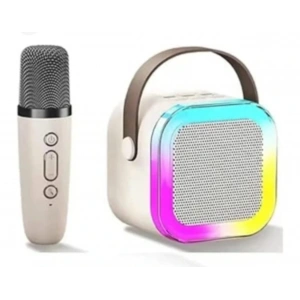 K12 Kablosuz Bluetooth Hoparlör Karaoke Mikrofon 5 Ses Efektli Rgb Hd Stereo ?es Usb/Sd/FM