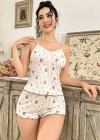 Kadın Ayıcık Desenli Şortlu Pijama Takım 5179