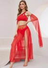 Kadın Kırmızı Fantezi Danscı Kostüm 2270