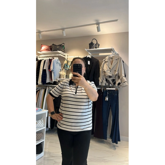 Polo Yaka Fermuarlı Premium Triko