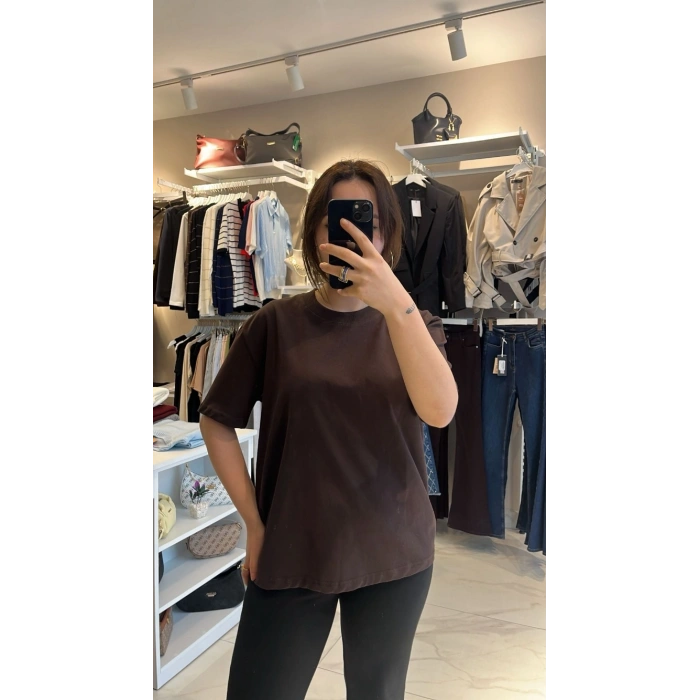 Dilvin Bisiklet Yaka Premium Tişört