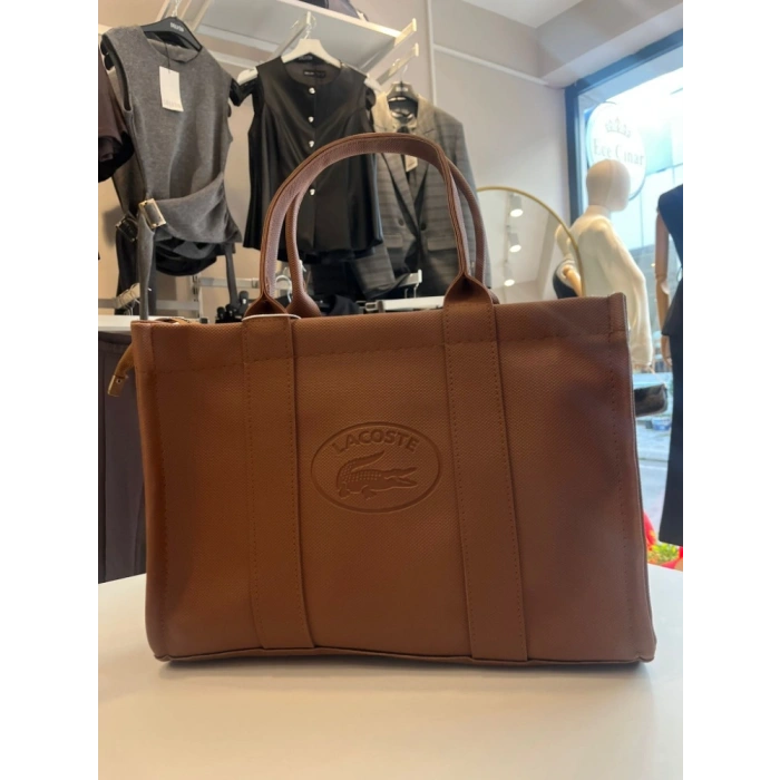 Lacoste Premium Deri Tote Çanta
