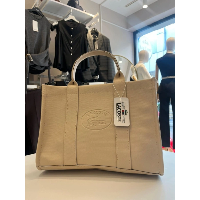 Lacoste Premium Deri Tote Çanta