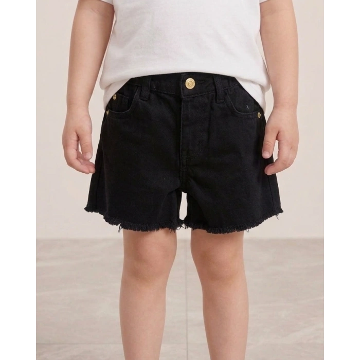 Püskül Detaylı Denim Şort