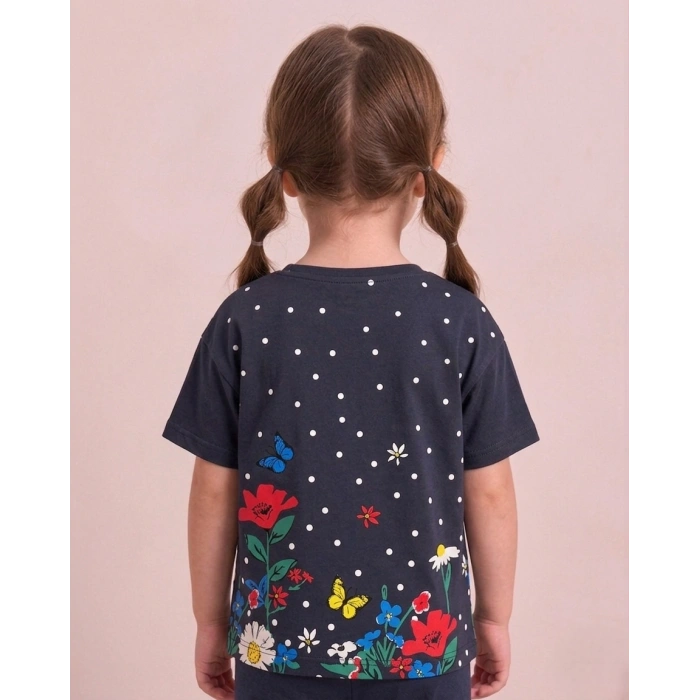 Kız Çocuk Minnie Mouse Baskılı Çiçek Desenli Takım