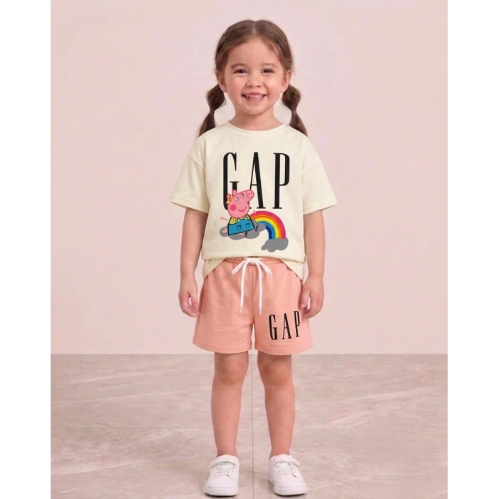 Peppa Pig Baskılı GAP Detaylı Takım
