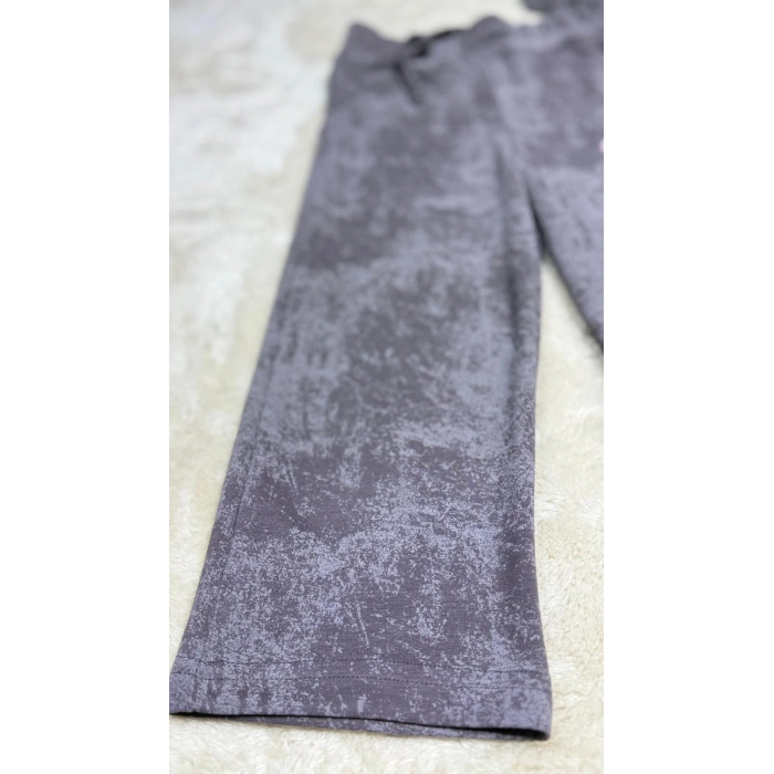 Batik Desenli Gri İkili Takım