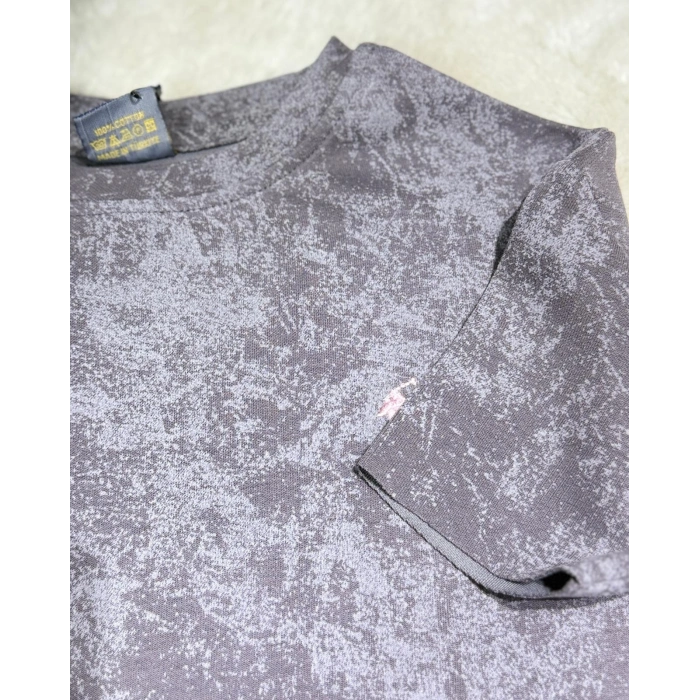 Batik Desenli Gri İkili Takım