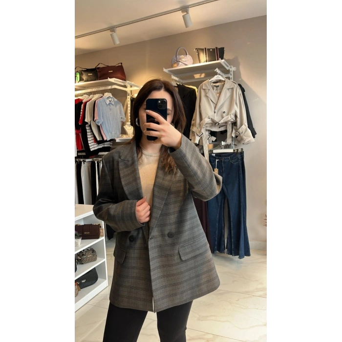 Dilvin Ekose Blazer Ceket