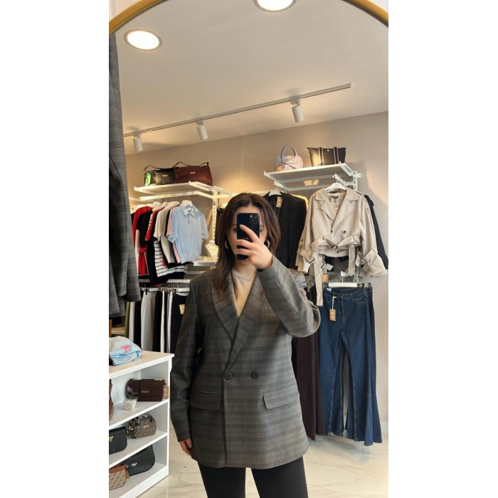 Dilvin Ekose Blazer Ceket