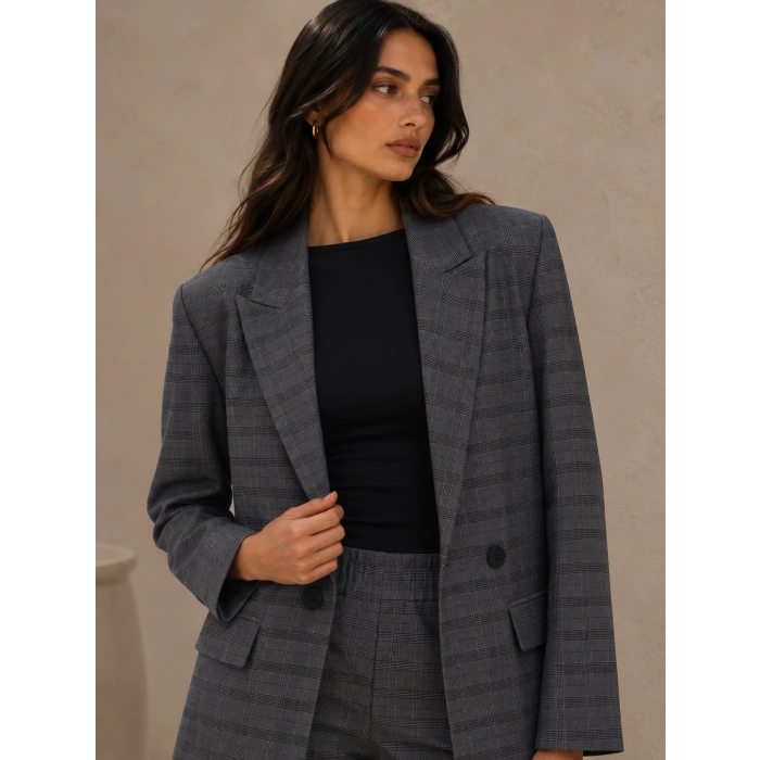 Dilvin Ekose Blazer Ceket