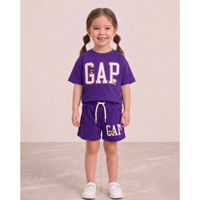 GAP Baskılı Mor Çocuk Takım