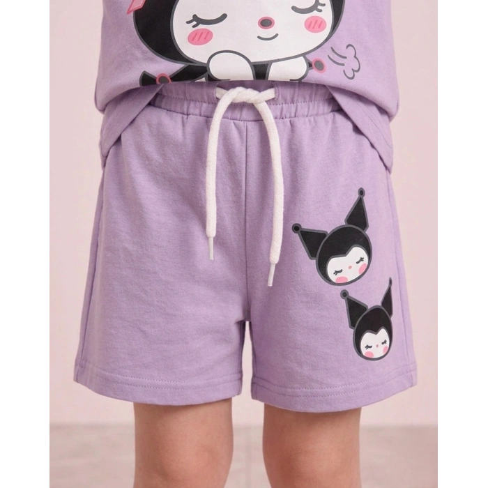 Kuromi Karakter Baskılı Lila Takım