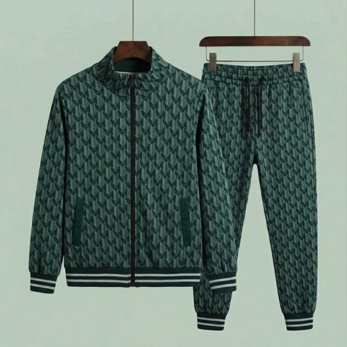 Monogram Desenli Fermuarlı İkili Takım