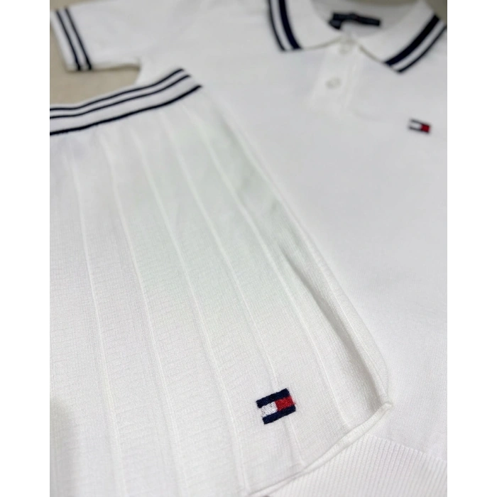 TH Triko Polo Yaka Beyaz Etekli Takım