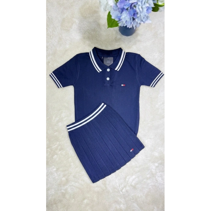 TH Triko Polo Yaka Lacivert Etekli Takım