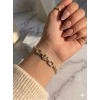 Kare Kilit Detaylı Zincir Bileklik
