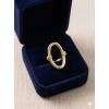 Oval Halka Formlu Gold Yüzük