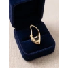 Modern Damla Formlu Gold Yüzük