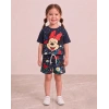 Kız Çocuk Minnie Mouse Baskılı Çiçek Desenli Takım
