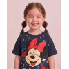 Kız Çocuk Minnie Mouse Baskılı Çiçek Desenli Takım