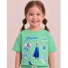 Kız Çocuk Frozen Baskılı Şortlu Takım