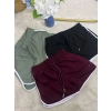 Beyaz Şeritli Kısa Spor Şort