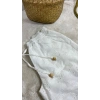 Beyaz Brode Detaylı Geniş Paça Pantolon