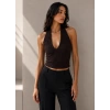 Halter Yaka Dantel Detaylı Top