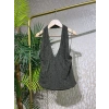 Halter Yaka Dantel Detaylı Top