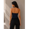 Halter Yaka Dantel Detaylı Top