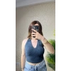 Halter Yaka Dantel Detaylı Top