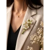 İnci Detaylı Floral Tasarım Broş