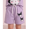 Kuromi Karakter Baskılı Lila Takım