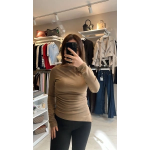 Dilvin Kayık Yaka Vizon Top