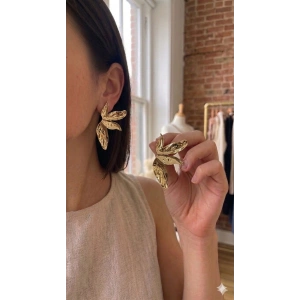 İnce İşleme Gold Küpe