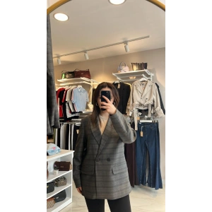 Dilvin Ekose Blazer Ceket