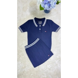 TH Triko Polo Yaka Lacivert Etekli Takım
