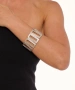 Antique Silver-Plated, Expanding, Rectangular Shape Bracelet