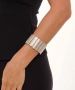Kiraz Elastic Silver Plated Bracelet
