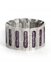 Kiraz Purple Enameled Silver Plated Bracelet